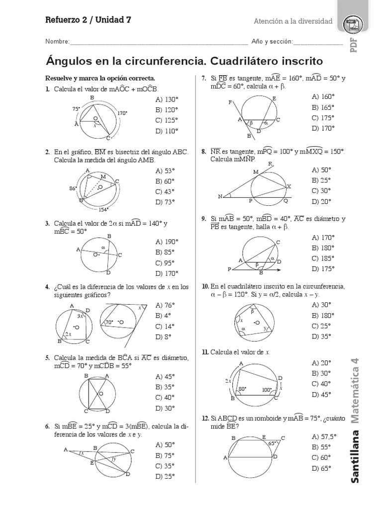 ¿Cómo se calculan los ángulos en una circunferencia?