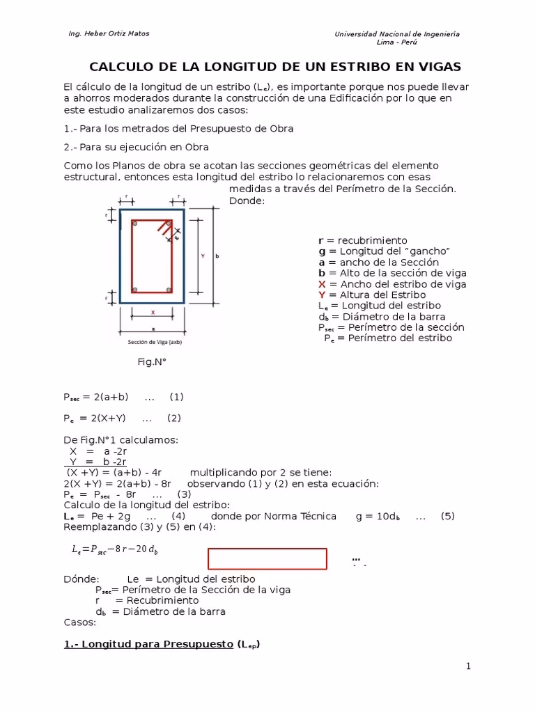 ¿Cómo calcular la separación de estribos?