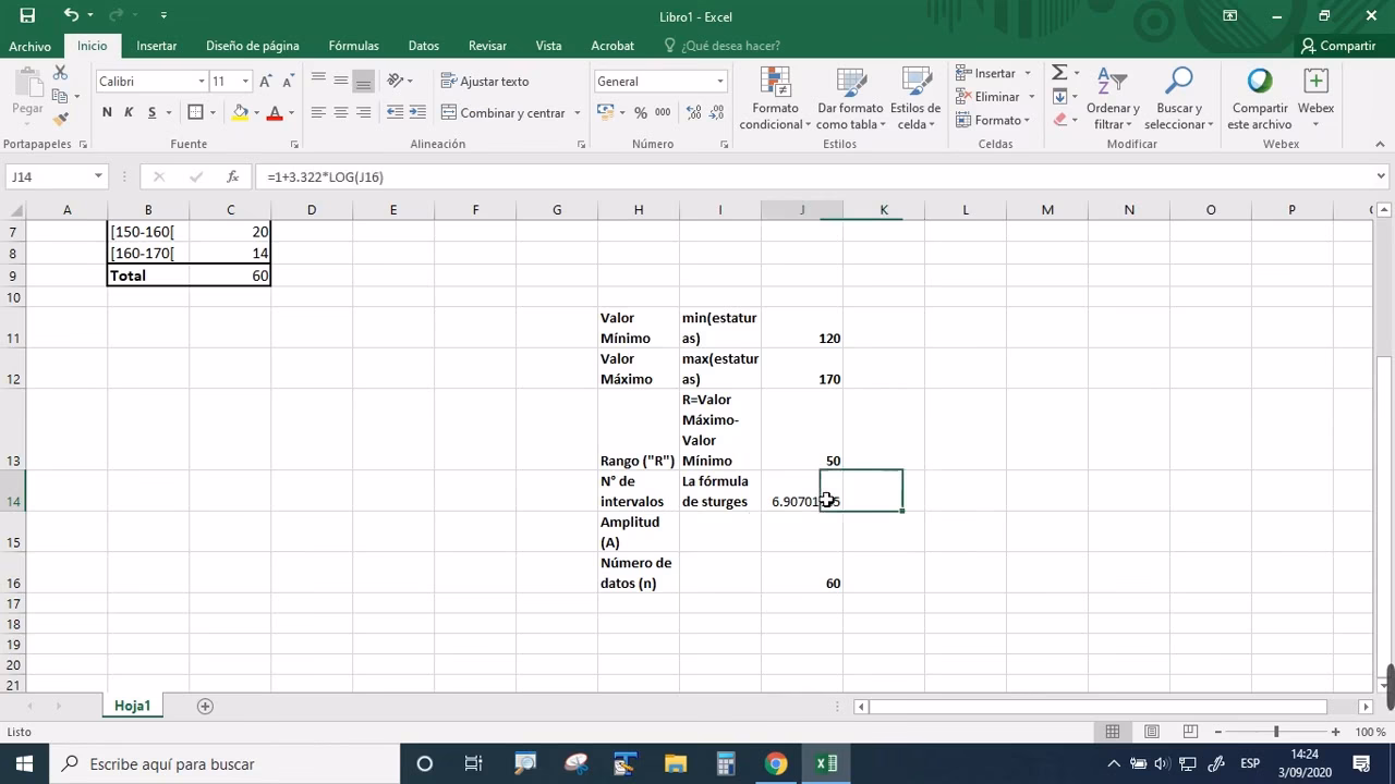 ¿Cómo especificar intervalos en Excel?