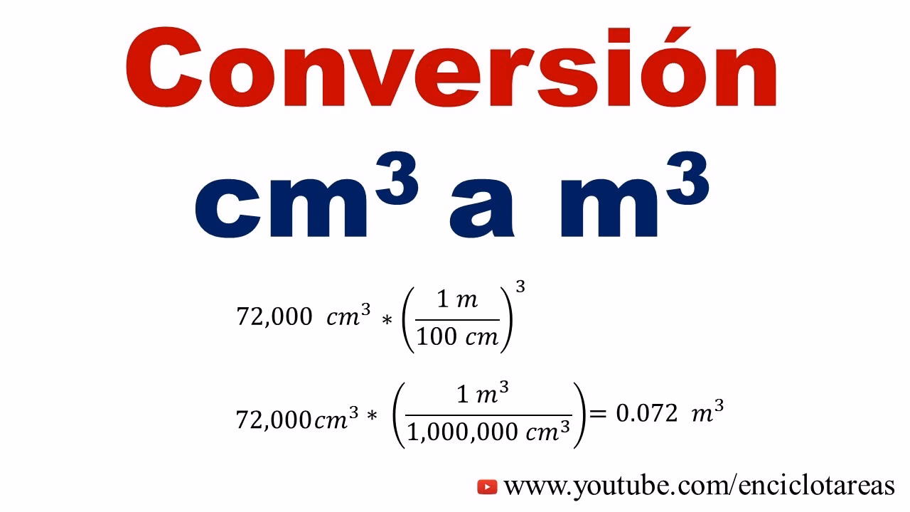 ¿Cómo calcular m3 a partir de cm?