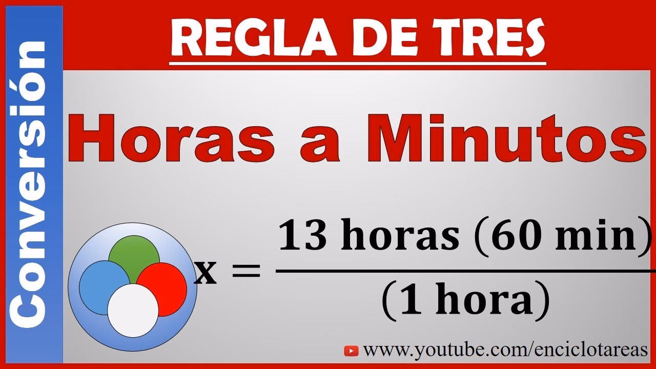 ¿Cómo calcular de minutos a horas?