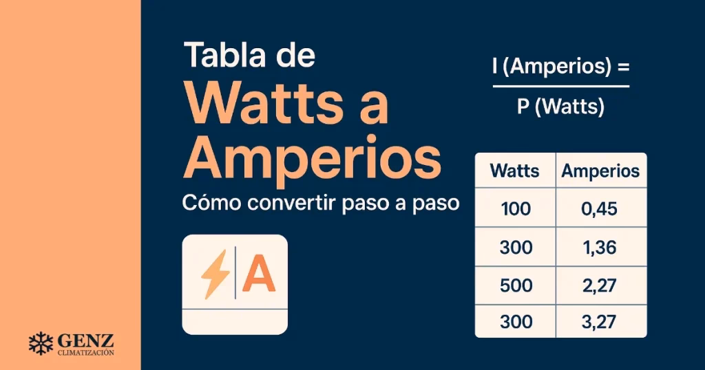 ¿Cómo sacar los watts si tengo el amperaje?