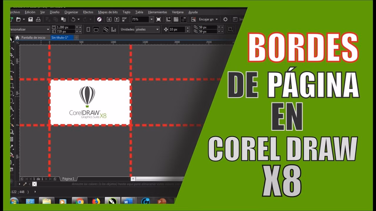 ¿Cómo hacer margen en Corel Draw?