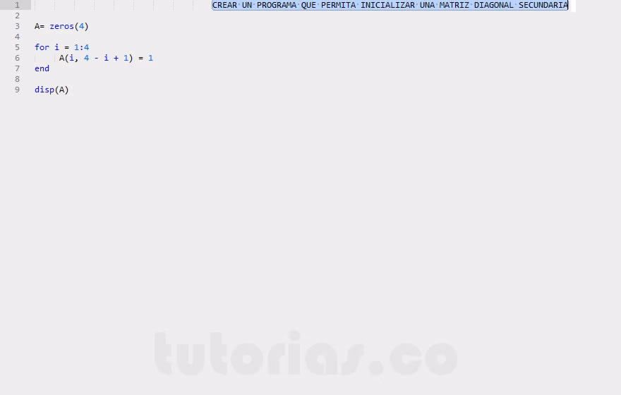 ¿Cómo calcular la diagonal de una matriz?