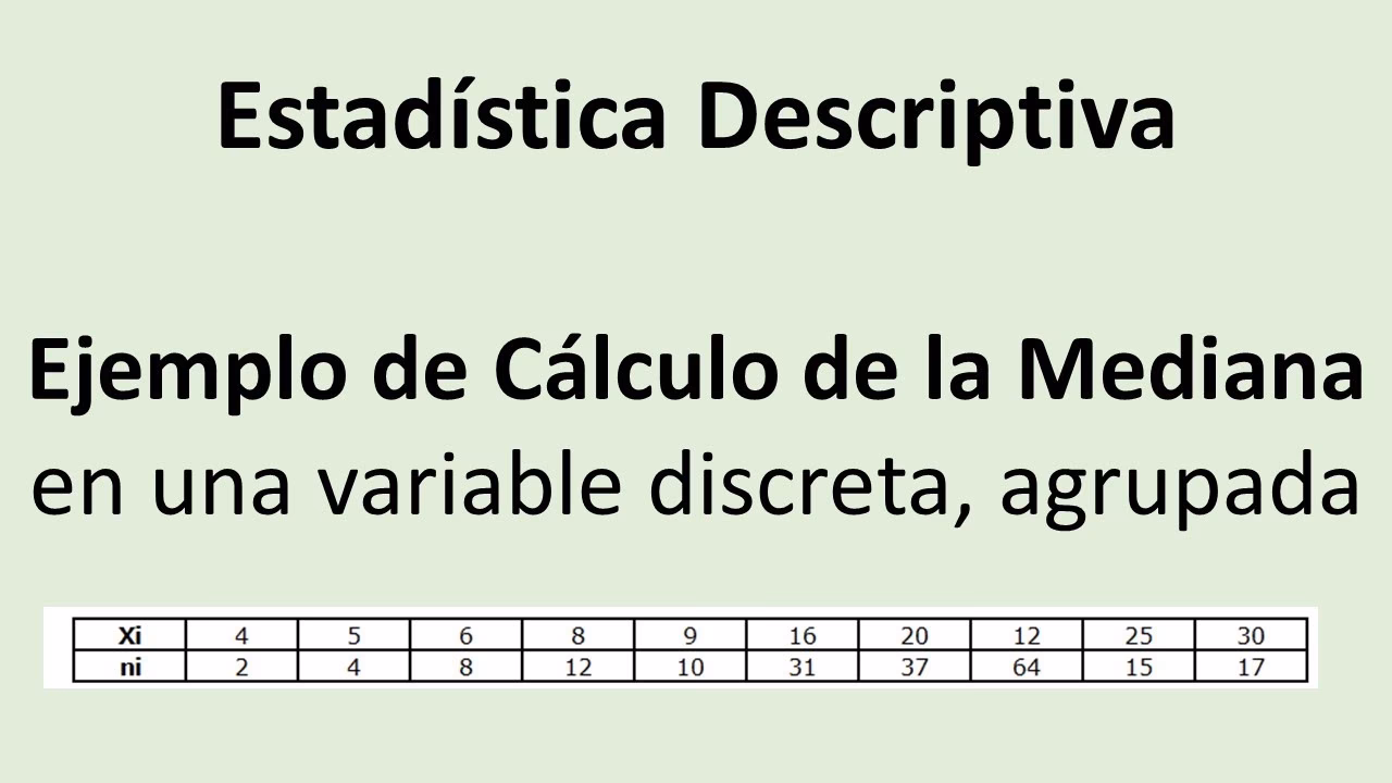 ¿Cómo se encuentra la mediana de datos discretos?
