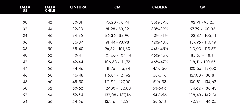 ¿Cuánto mide mi cintura si soy talla 42 hombre?