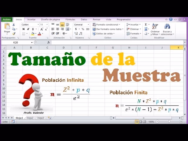 ¿Cómo calcular una muestra en Excel?