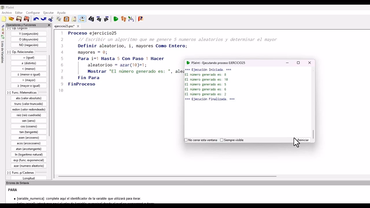 ¿Cómo puedo encontrar el número mayor de tres números en PSeInt?