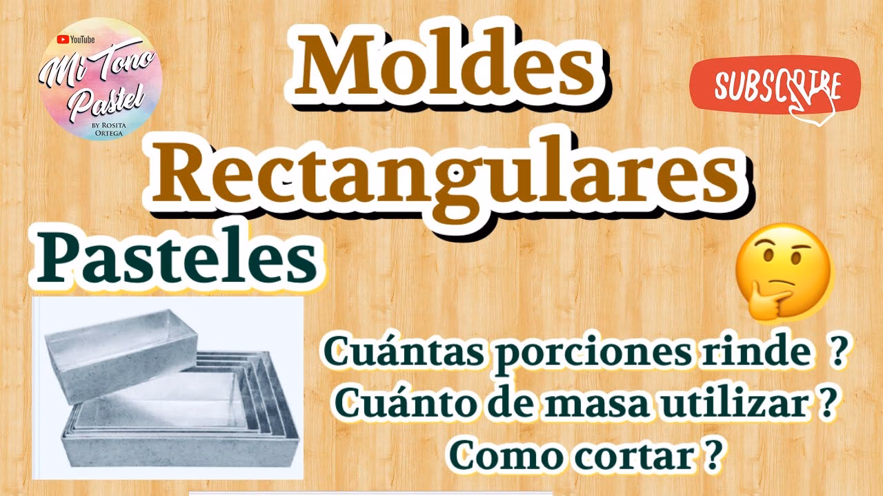 ¿Cuántas porciones rinde un molde rectangular?