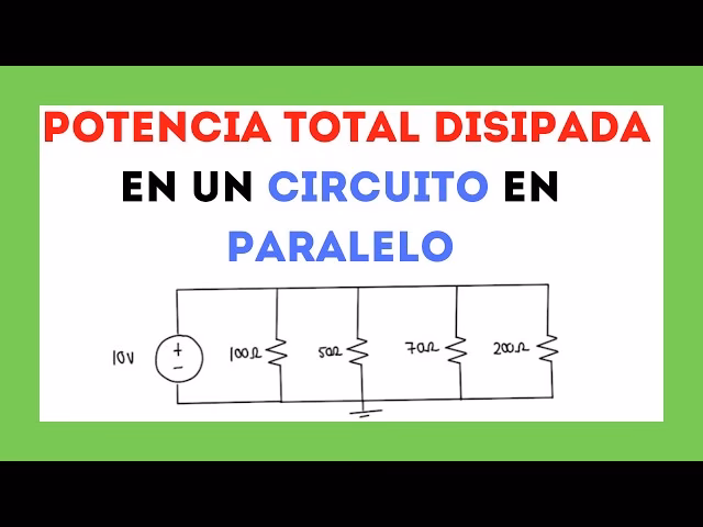 ¿Cuál es la potencia total consumida en un circuito en paralelo?