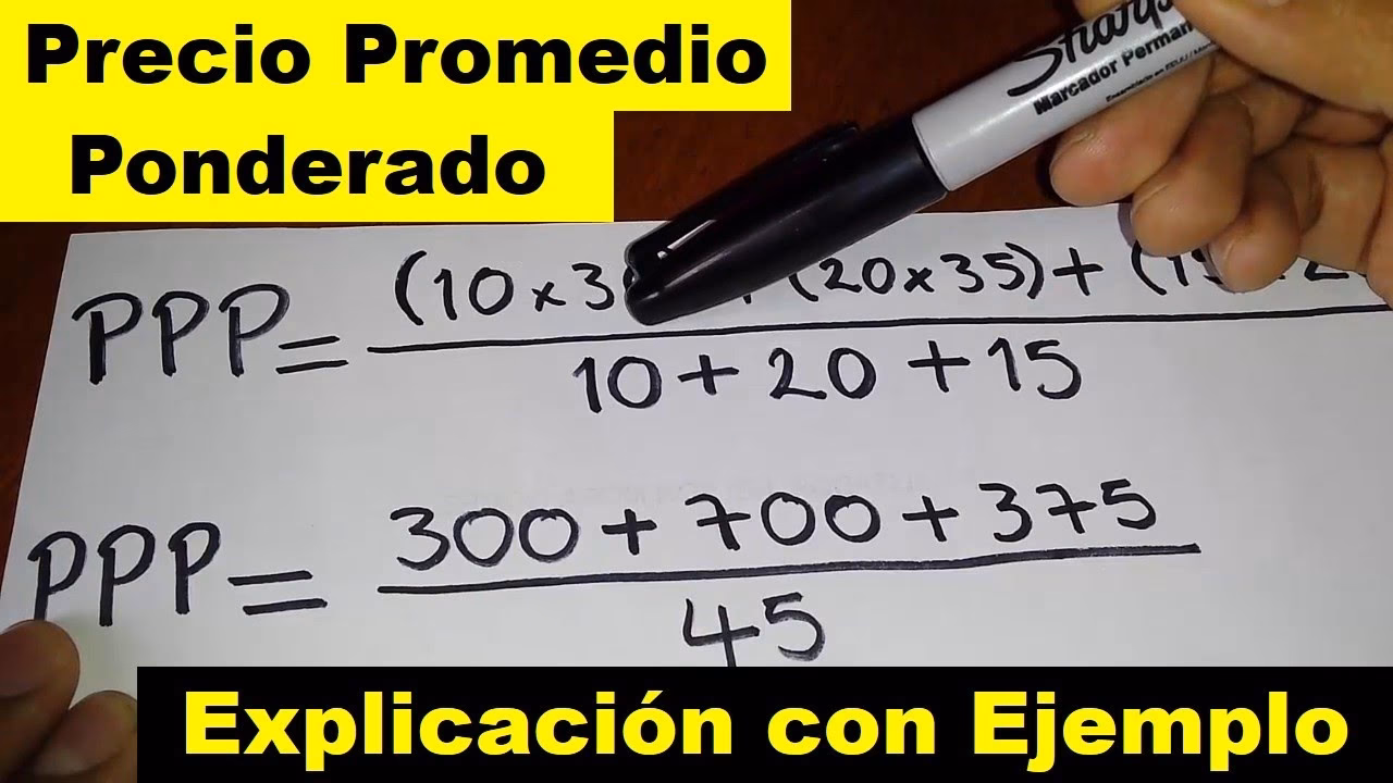 ¿Cuál es la fórmula para el promedio ponderado de acciones?