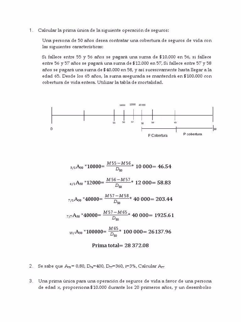 ¿Cuál es la fórmula para calcular el seguro de vida?