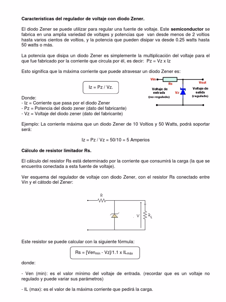 ¿Cómo regula el voltaje un diodo Zener?