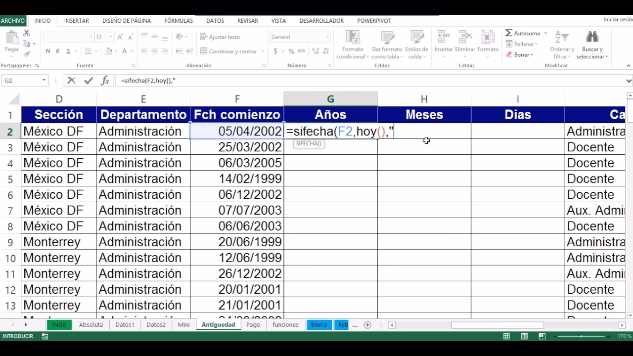 ¿Cómo calcular fechas en Excel?