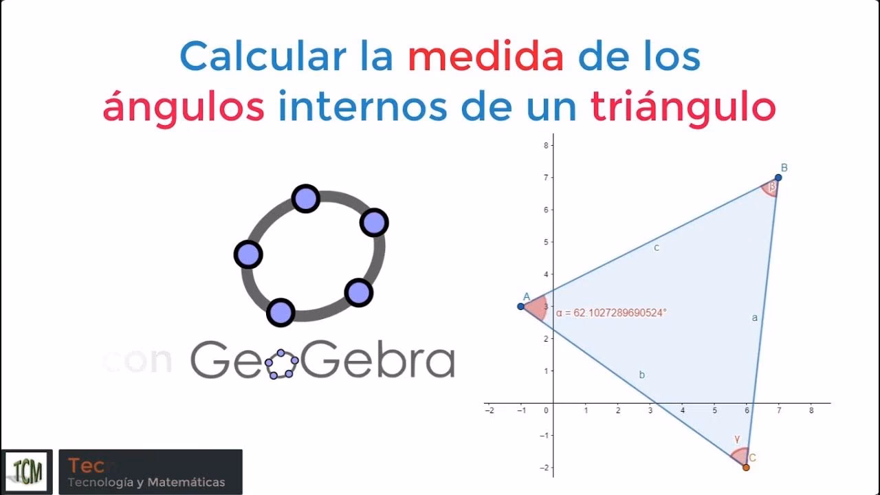¿Cómo hallar el ángulo en GeoGebra?