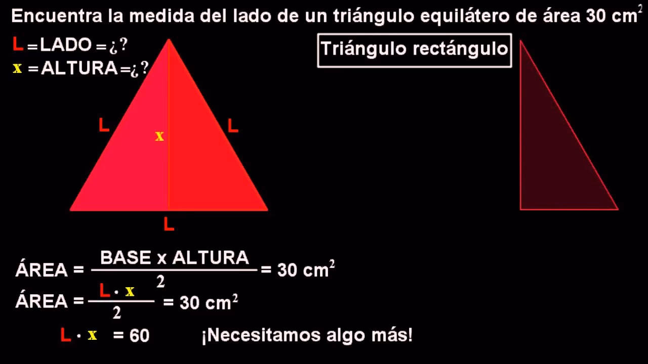 ¿Cómo calcular el valor de los lados de un triángulo?