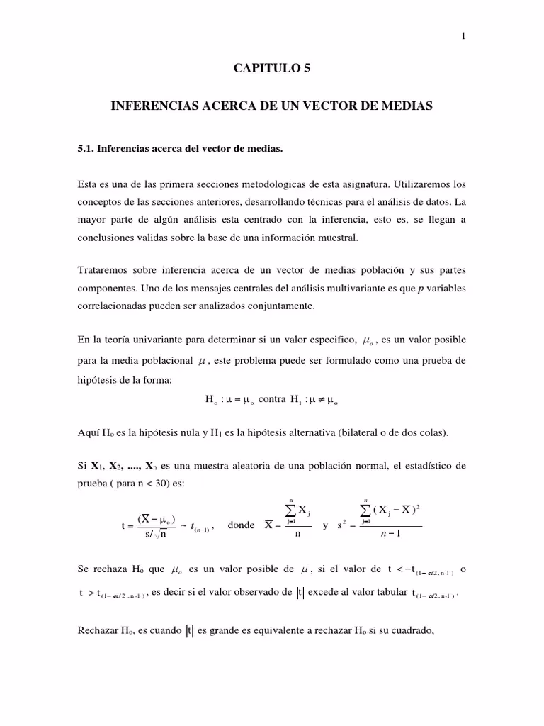 ¿Qué es el vector de medias?
