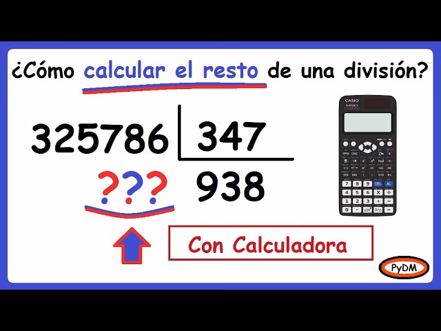 ¿Cómo sacar el resto en la calculadora?