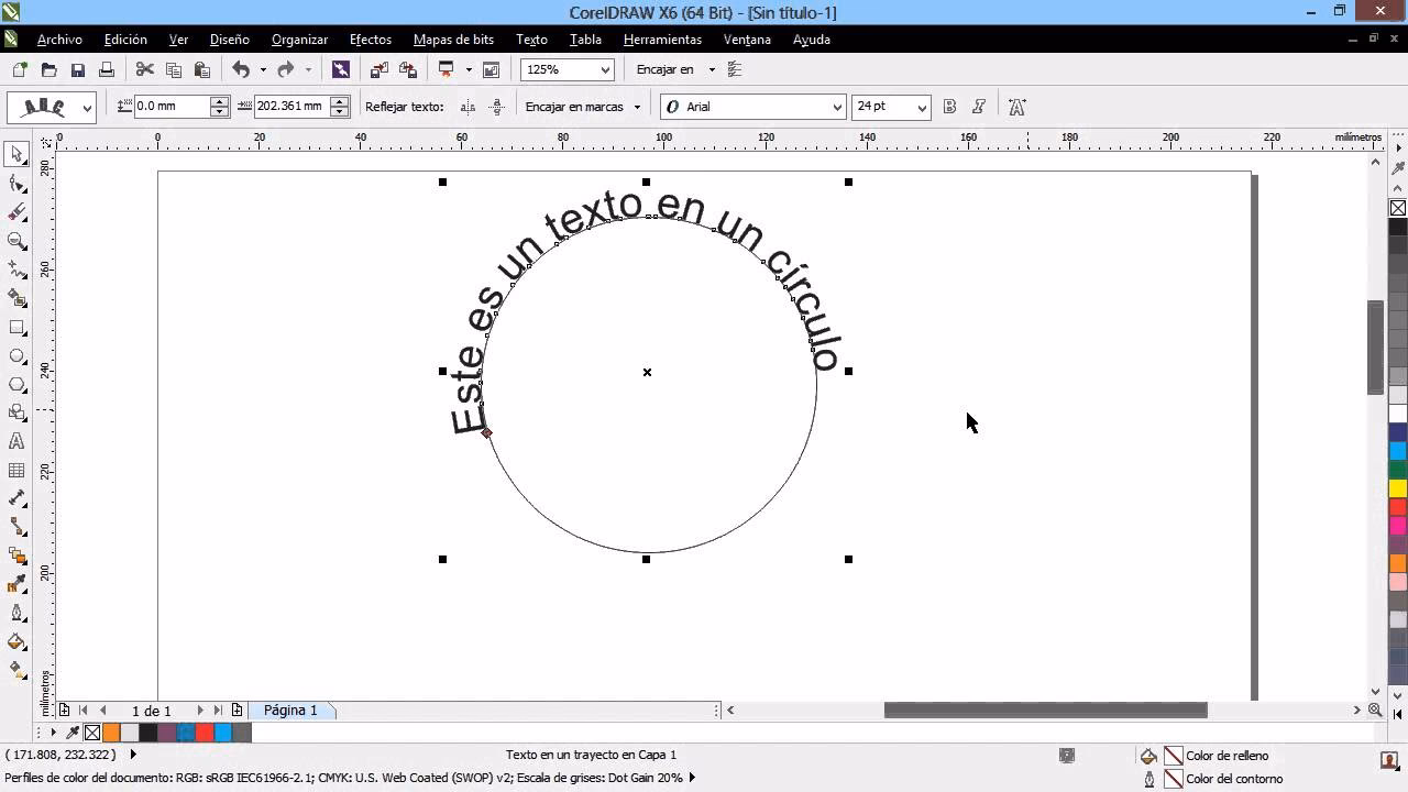 ¿Cómo distanciar letras en Corel?
