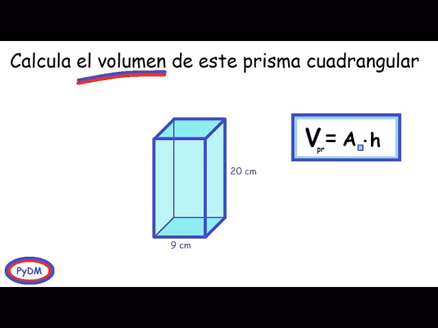 ¿Cómo se calcula un prisma de base cuadrada?