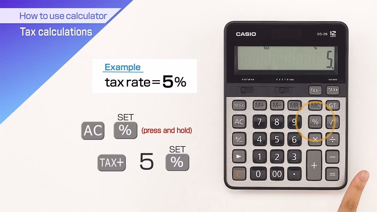 ¿Cómo configurar el tax+ en una calculadora Casio?
