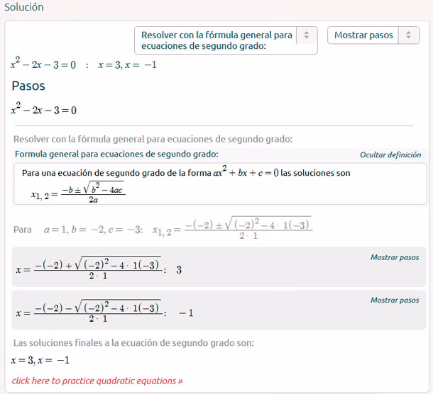 ¿Cuál es el conjunto de imágenes de una función cuadrática?