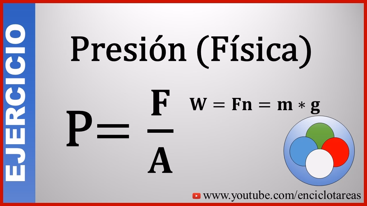 ¿Cuál es la fórmula matemática para calcular la presión?