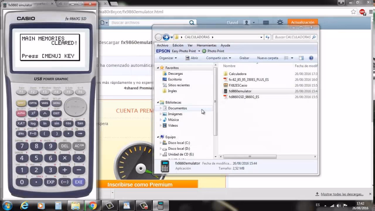 ¿Cómo dejar fija la calculadora en el escritorio?