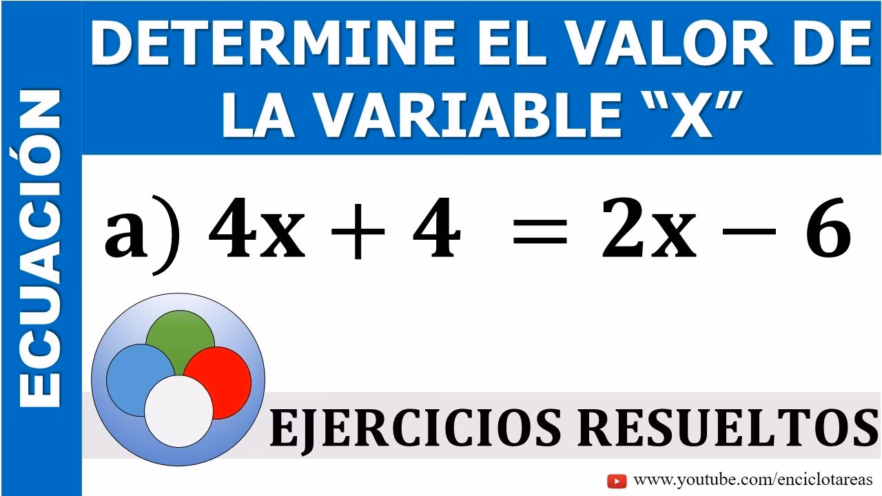 ¿Cómo se calcula el valor de x aplicando las propiedades?