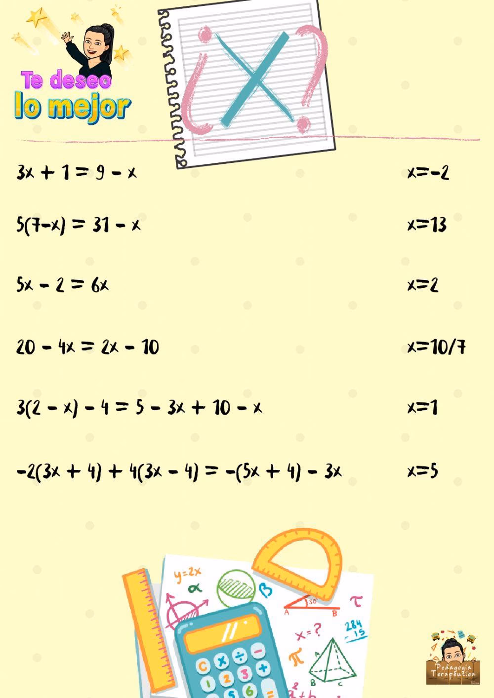 ¿Cómo calcular el valor de x?