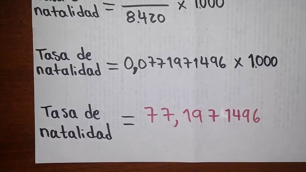 ¿Cómo se calcula la tasa bruta de natalidad?