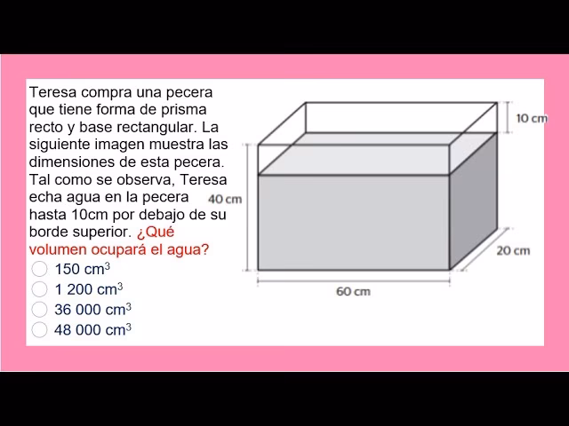 ¿Cómo se mide la capacidad de una pecera?