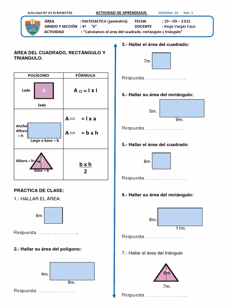 ¿Cómo calcular el área de los triángulos y trapecios?