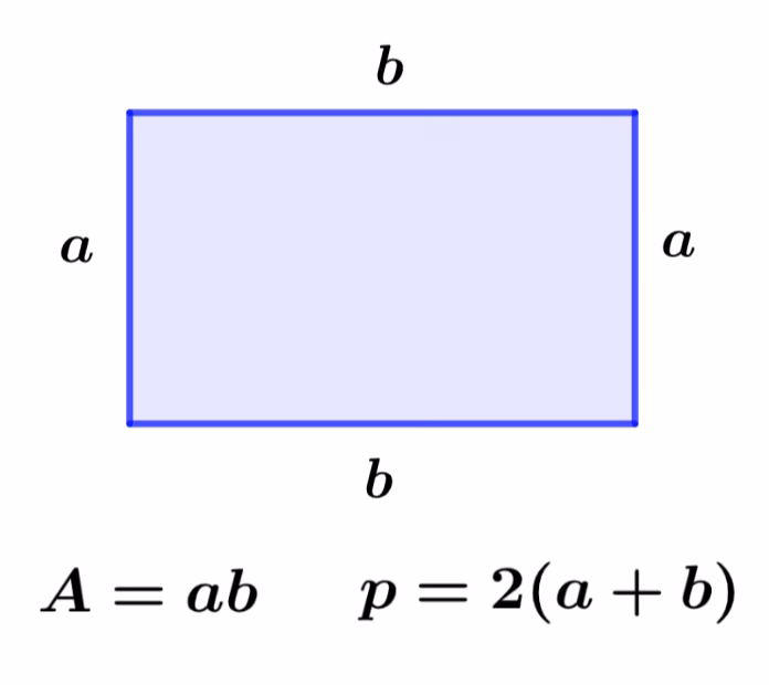 ¿Cómo se calcula el perímetro de un rectángulo en lenguaje algebraico?