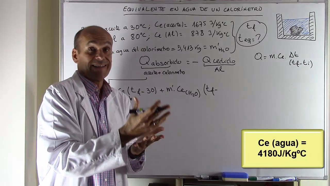 ¿Cómo se obtiene el equivalente de agua?