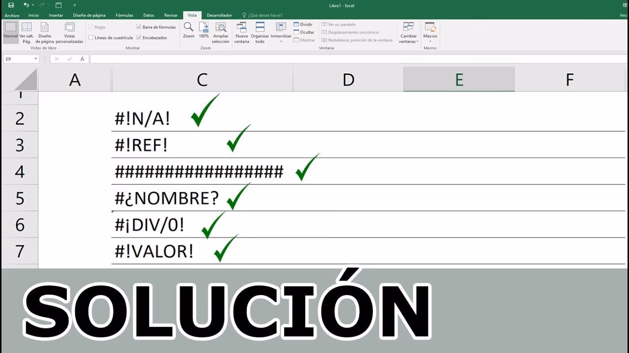 ¿Cómo solucionar el error de valor en Excel?
