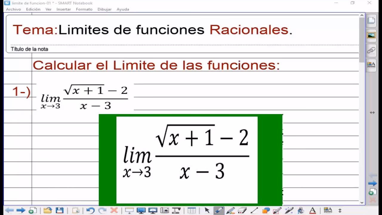 ¿Cómo hacer límites de una función racional?