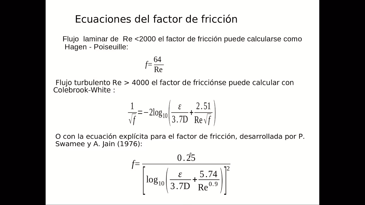 ¿Cuál es la fórmula para calcular la caída de presión?