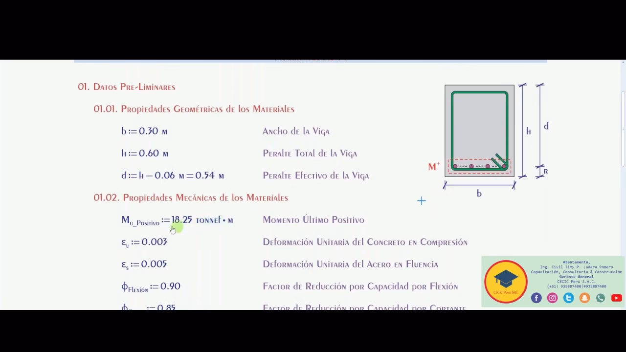 ¿Cómo se calcula la cuantía de acero en una viga?