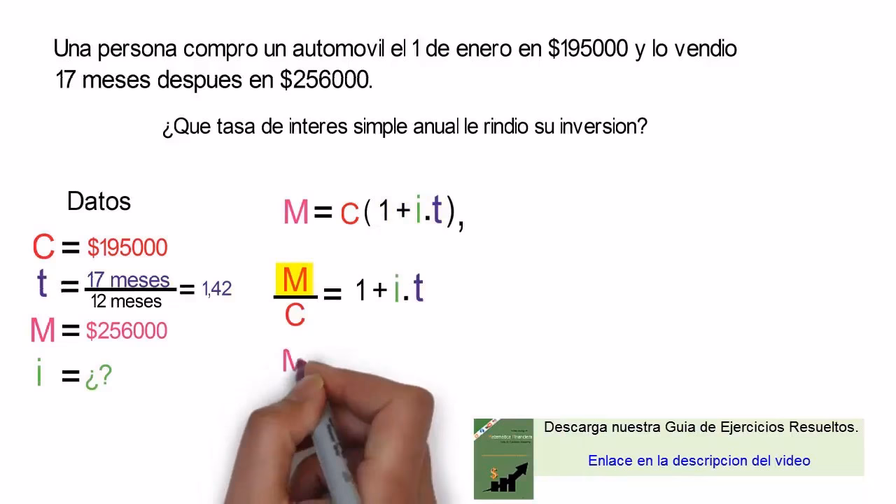 ¿Cómo se calcula el monto en interés simple?