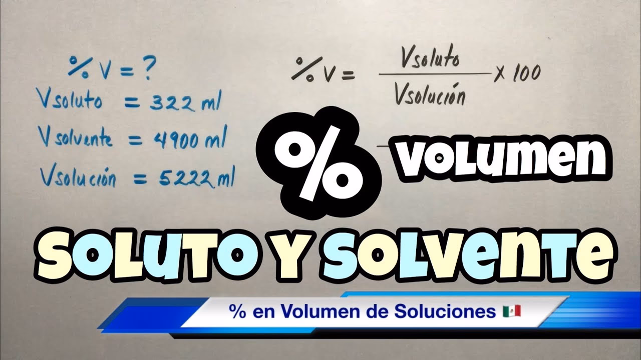 ¿Cómo se calcula el volumen por porcentaje de volumen?