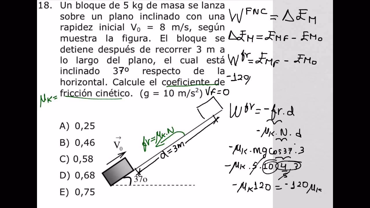 ¿Cómo calcular el trabajo realizado por la fricción?