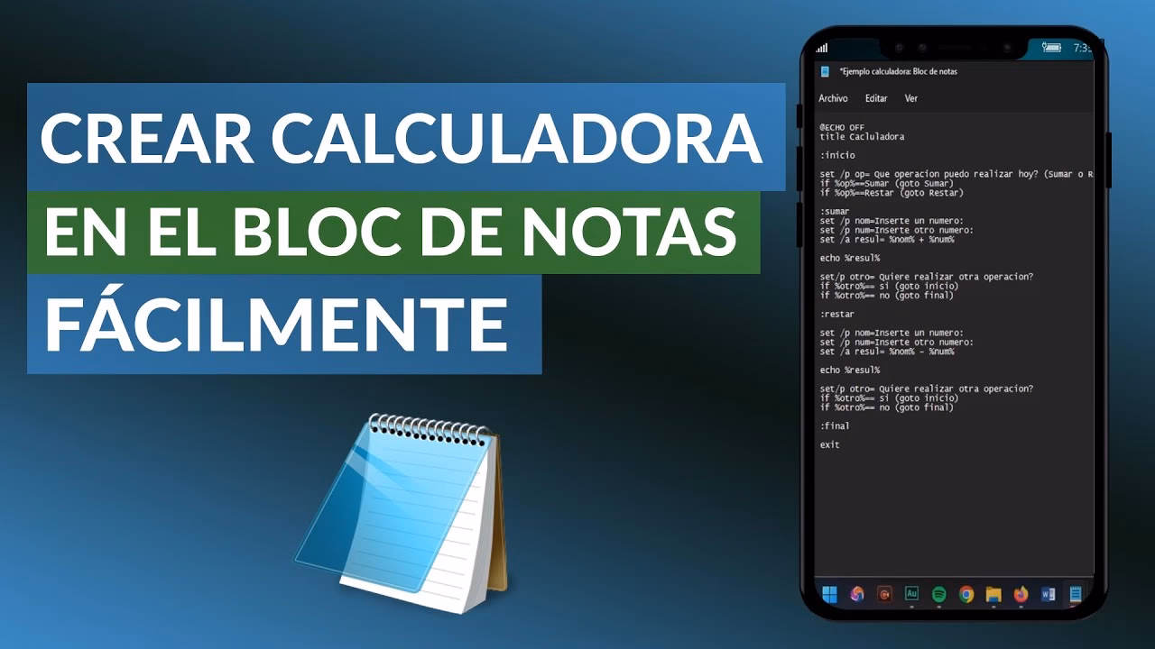 ¿Cómo ejecutar un archivo con Bloc de notas?