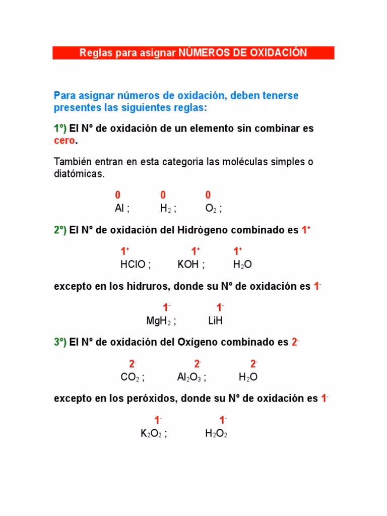 ¿Cuáles son los pasos para calcular el número de oxidación?