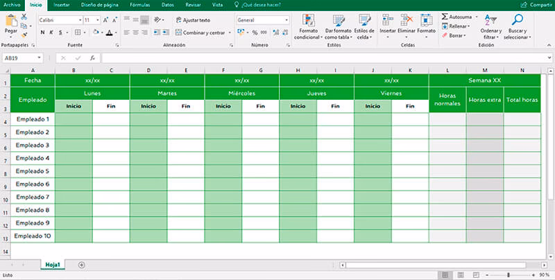 ¿Cómo se saca el valor de las horas de trabajo?