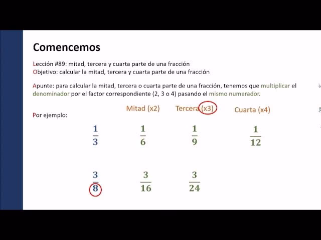 ¿Cómo sacar la media de fracciones?