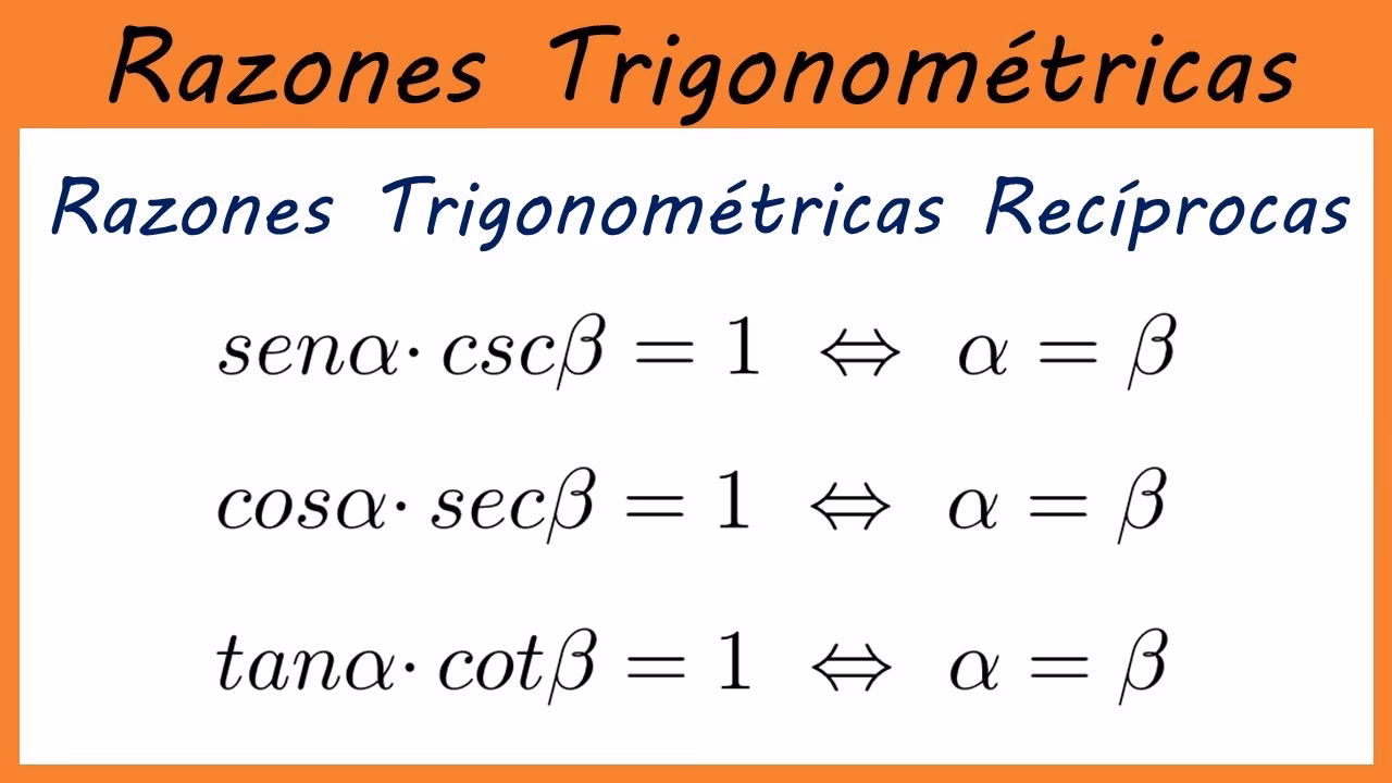 ¿Qué son las funciones recíprocas en trigonometría?