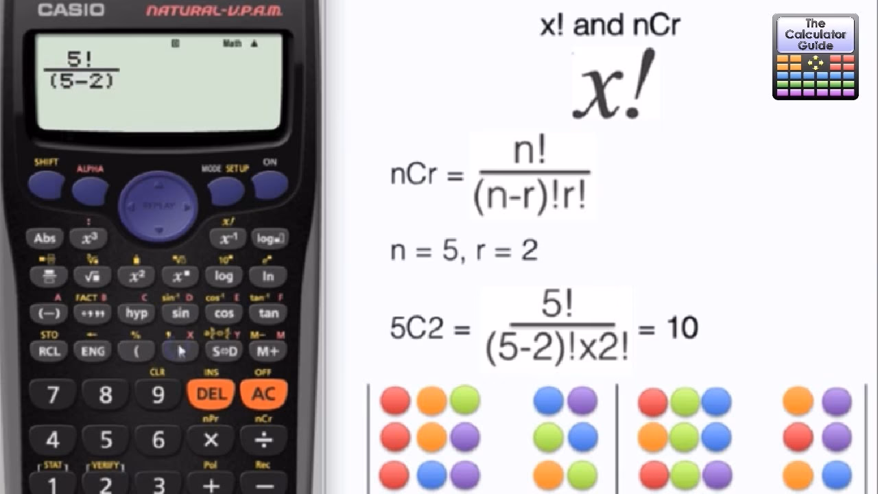 ¿Qué significan npr y nCr en la calculadora?