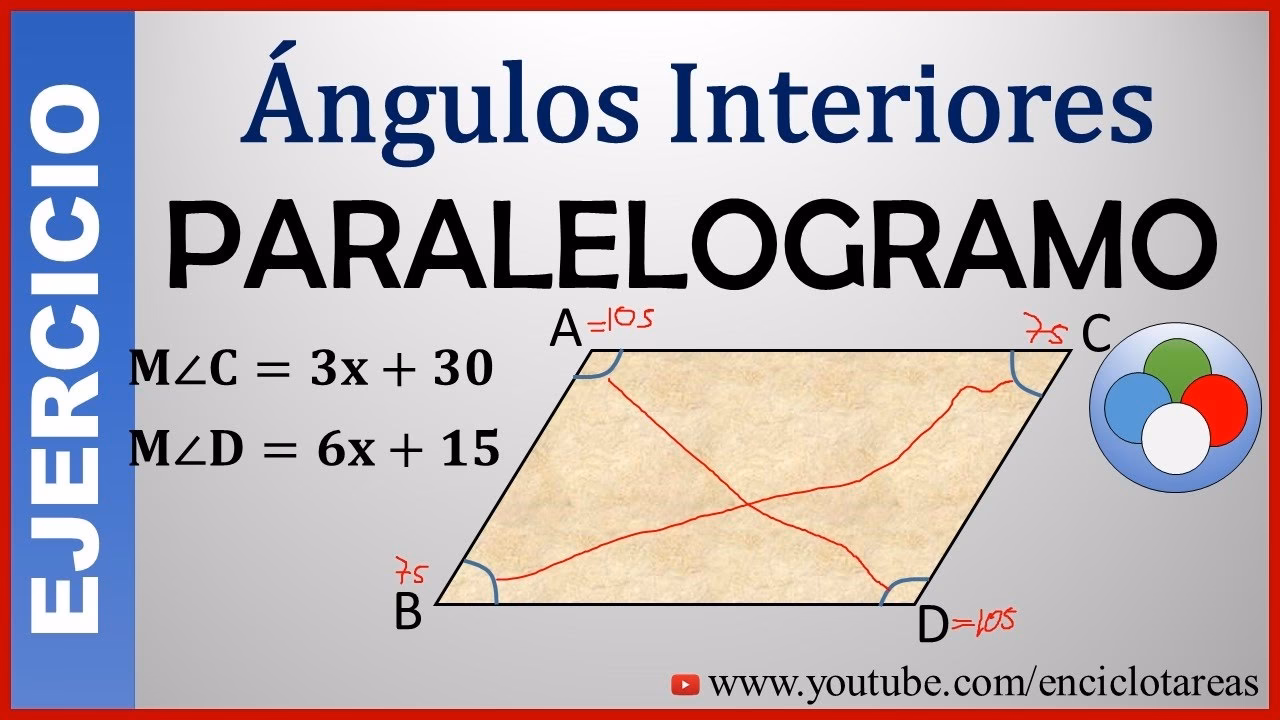 ¿Cómo se calculan los ángulos de un paralelogramo?