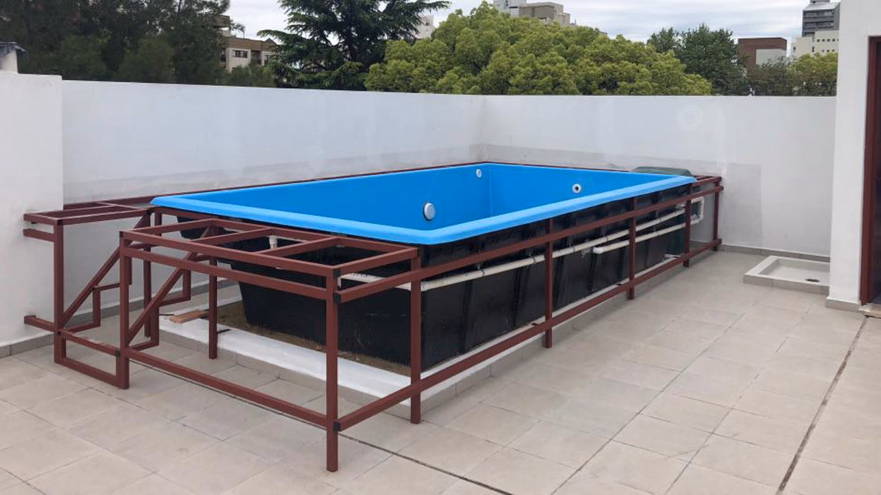 ¿Cómo calcular el peso de una pileta en una terraza?
